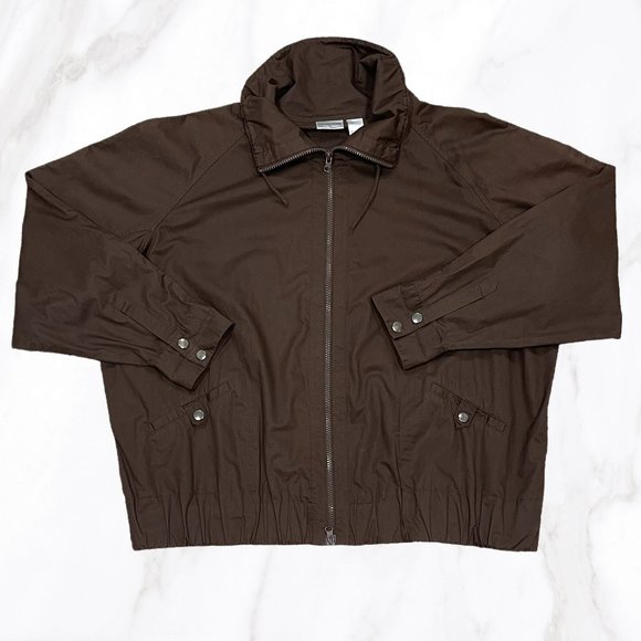 Chico's Jackets & Blazers - Chico's Women's Brown Lightweight Zip Up Bomber Jacket, Size 3 (XL)‎